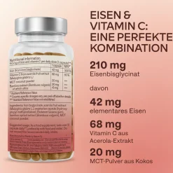 Aavalabs Eisenbisglycinat mit Vitamin C | Hochdosiert für Eisenmangel | 4-Monats-Vorrat><noscript><img width=