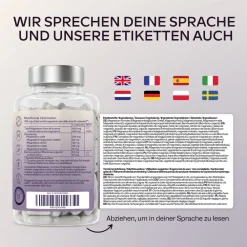 Aavalabs Hochdosiertes Magnesium Komplex 1651mg | Bisglycinat, Citrate, Malat uvm. | 180 Kapseln><noscript><img width=