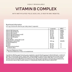 Aavalabs Vitamin B Komplex hochdosiert | Vegan, mit B12, B6, B1, B9 uvm. | 6-Monats-Vorrat| Outlet