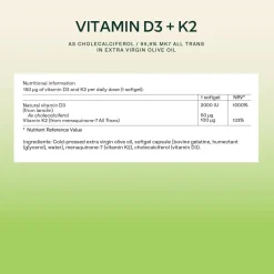 Aavalabs Vitamin D3 K2 2000 IE hochdosiert | Hochdosiert mit Olivenöl | 6-Monats-Vorrat><noscript><img width=