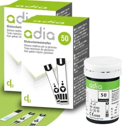 adia Blutzuckerteststreifen, 100 Stück|diabetikerbedarf Hot