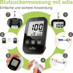 adia Blutzuckerteststreifen, 100 Stück|diabetikerbedarf Hot