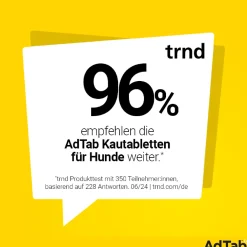 AdTab Kautabletten für Hunde über 22 bis 45 kg gegen Zecken und Flöhe, schnelle Abtötung von Parasiten für die Dauer von einem Monat| Clearance