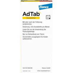 AdTab Kautabletten für Hunde über 5,5 bis 11 kg gegen Zecken und Flöhe, schnelle Abtötung von Parasiten für die Dauer von einem Monat> New