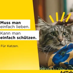AdTab Kautabletten für Katzen über 2 bis 8 kg gegen Zecken und Flöhe, schnelle Abtötung von Parasiten für die Dauer von einem Monat><noscript><img width=