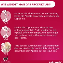 Advantix Spot-On 400 für große Hunde bis 40 kg Körpergewicht gegen Zecken, Flöhe und fliegende Insekten, bis zu 4 Wochen Wirksamkeit| New