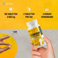 Agocap – Magnesium Komplex aus 5 Quellen – für Muskeln, Energie & Nerven – Nahrungsergänzungsmittel><noscript><img width=