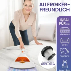 aktimeo Matratzenreinigungsgerät Milben-Handstaubsauger mit UV, ohne Beutel, 300 W><noscript><img width=