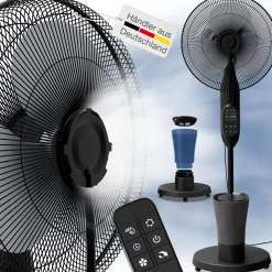 aktimeo Standventilator mit Luftbefeuchtung, Timer, Wassertank, Nebelfunktion| New