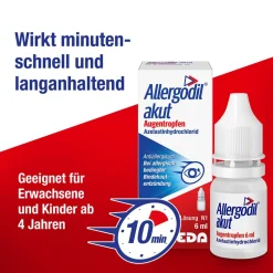 Allergodil® akut Augentropfen: Lindernde Lösung für die Augen bei Pollenallergie, Heuschnupfen, nicht-saisonaler Allergie| Sale