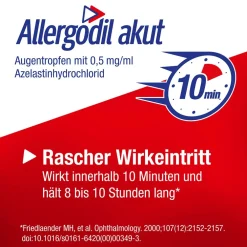 Allergodil® akut Augentropfen: Lindernde Lösung für die Augen bei Pollenallergie, Heuschnupfen, nicht-saisonaler Allergie| Sale