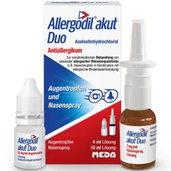 Allergodil® akut Duo: Allergie Kombipack mit Nasenspray (10 ml) und Augentropfen (4 ml), Antiallergikum mit Azelastinhydrochlorid> Best