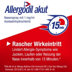 Allergodil® akut Nasenspray: Azelastin Spray gegen Heuschnupfen & nicht-saisonale allergische Rhinitis| Discount