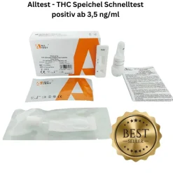 THC Speichel Schnelltest positiv ab 3,5 ng/ml|ALLTEST Online