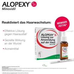 5% Lösung zur Anwendung auf der Haut 3X60 ml gegen anlagebedingten Haarausfall|Alopexy Best