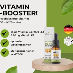 Alphavitalis® Vitamin D3 K2 Tropfen| Hot