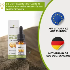 Alphavitalis® Vitamin D3 K2 Tropfen| Hot