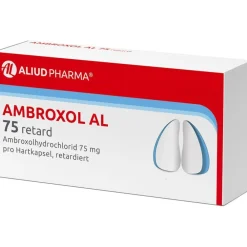 Ambroxol AL 75 retard zur Erleichterung des Abhustens bei erkältungsbedingter Bronchitis (Schleimlöser)>Aliud Clearance
