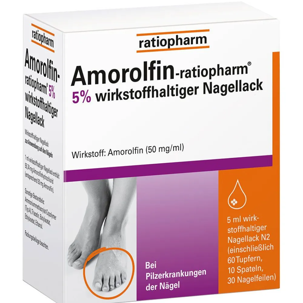 ratiopharm® 5% - bei Nagelpilz>Amorolfin