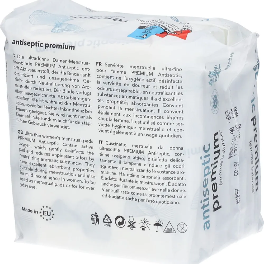 antiseptic premium femme balance® Damenbinden| Online