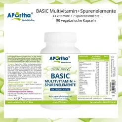 ® BASIC Multivitamin + Spurenelemente - Kapseln|Aportha Outlet
