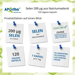 ® Selen-Kapseln aus NATRIUMSELENIT - 200 µg>Aportha Best