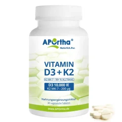 ® Vitamin D3 10.000 IE + Natto Vitamin K2 MK-7 Cyclo® Tabletten - 200 µg>Aportha Sale