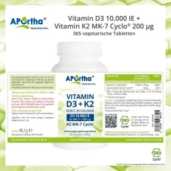® Vitamin D3 10.000 IE + Natto Vitamin K2 MK-7 Cyclo® Tabletten - 200 µg><noscript><img width=