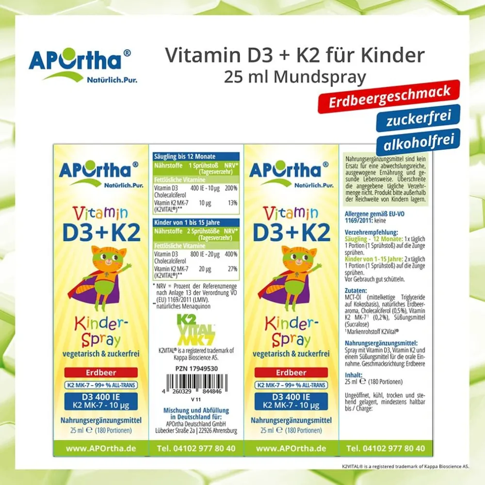 ® Vitamin D3 + K2 - Kinder-Spray>Aportha Sale