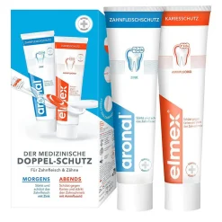 aronal und Doppel-Schutz Zahncreme für Zahnfleisch und Zähne|elmex Outlet