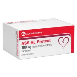 ASS AL Protect 100 mg magensaftresistente Tabletten bei erhöhtem Herzinfarkt- und Schlaganfallrisiko>ASS 100 Discount