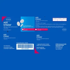 ASS STADA® 100 mg magensaftresistente Tabletten zur Vorbeugung von Herzinfarkt und Schlaganfall bei vorbelasteten Patienten magenfreundliche Formulierung|ASS 100 Online