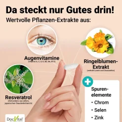 Augenvitamine Lutein Zeaxanthin Vitamin A - Augenstark Vital Komplex hochdosiert DocVital®><noscript><img width=
