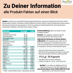 Augenvitamine Lutein Zeaxanthin Vitamin A - Augenstark Vital Komplex hochdosiert DocVital®><noscript><img width=