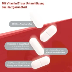 Arginin plus mit Vitamin B1 zur Unterstützung der Herz-Funktion|Avitale Hot