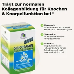 Glucosamin 750 mg + Chondroitin 100 mg + Vitamin C-Nur 1x täglich|Avitale New