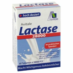 Lactase 28.000 FCC-Tabletten im Spender macht Milchprodukte bekömmlicher|Avitale Discount