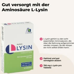 L-Lysin mit 750 mg L-Lysin pro Tablette|Avitale Clearance