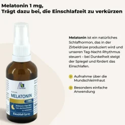 Melatonin 1 mg Einschlaf-Spray verkürzt die Einschlafzeit-1x sprühen!><noscript><img width=