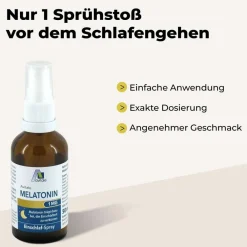 Melatonin 1 mg Einschlaf-Spray verkürzt die Einschlafzeit-1x sprühen!><noscript><img width=