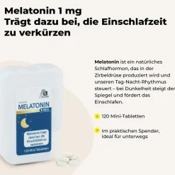 Melatonin 1 mg - Mini-Tabletten im praktischen Spender><noscript><img width=