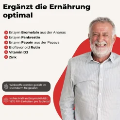 ProEnzym-Magensaftresistente Enzym-Tabletten, hergestellt in Deutschland>Avitale