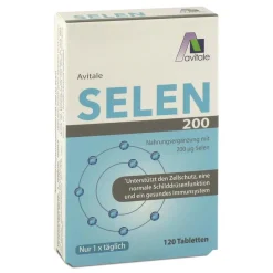 Selen 200 µg - Unterstützung für Zellschutz, Schilddrüse & Immunsystem|Avitale Hot