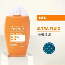 Avène Ultra Fluid Invisible LSF 50 - Hoher Sonnenschutz + HEV Blue Light Filter| Sale