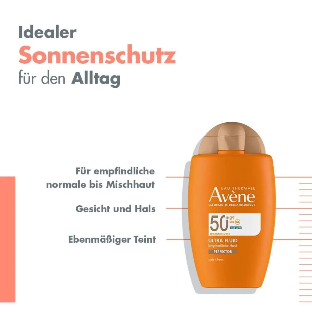 Avène Ultra Fluid Perfector LSF 50+ -Getönter Sonnenschutz für empfindliche Haut| Discount