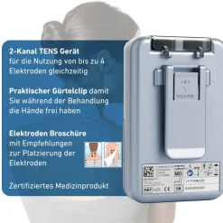 ® 2 Kanal TENS Gerät STIM-PRO COMFORT zur Schmerztherapie - MEDIZINPRODUKT|axion Hot