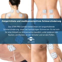 ® 2 Kanal TENS Gerät STIM-PRO COMFORT zur Schmerztherapie - MEDIZINPRODUKT|axion Hot