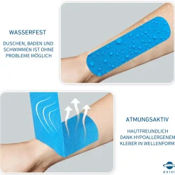 ® Kinesiologie Tapes –  500 x 5 cm – 6 Farben - Kinesiotape - Medizinprodukt|axion Hot