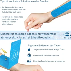® Precut Kinesiologie Tape - schwarz - blau - Medizinprodukt|axion Sale