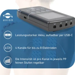 STIM-PRO X9B 4-Kanal TENS Gerät und EMS Gerät mit Akku - MEDIZINPRODUKT><noscript><img width=